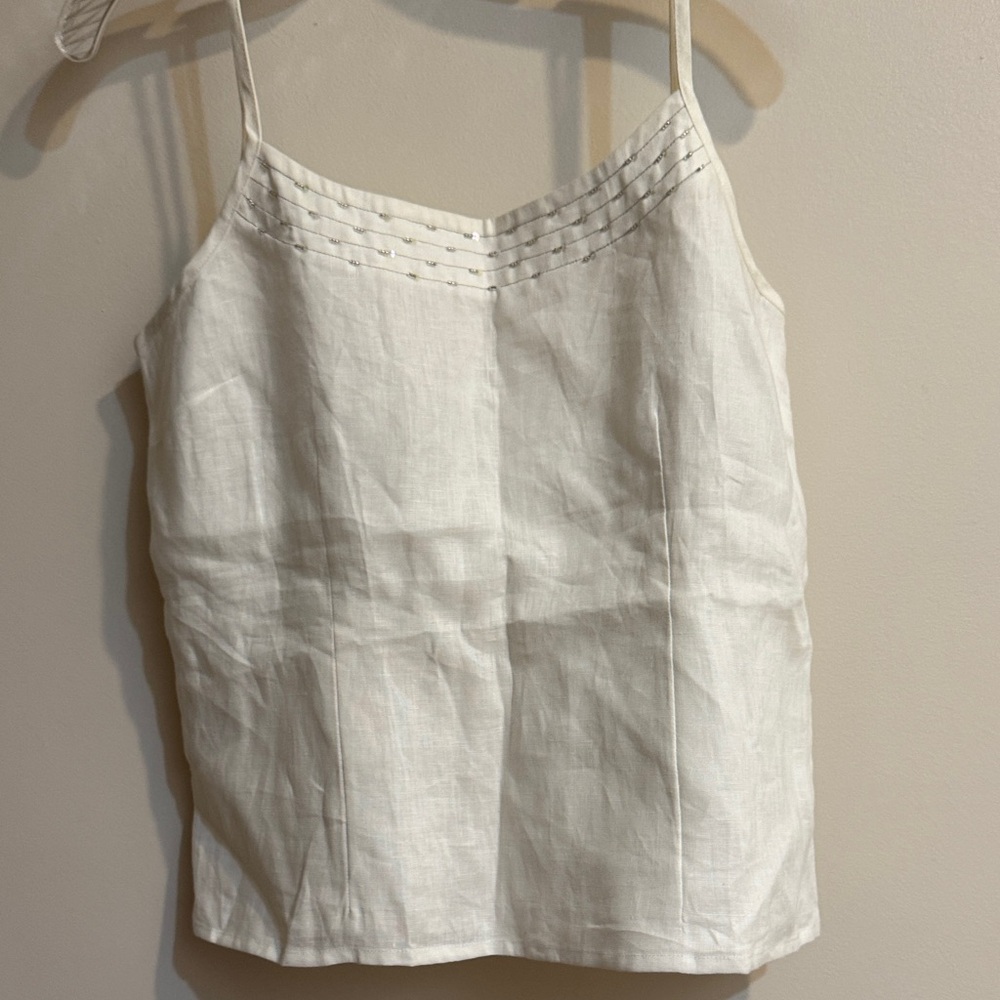 Linen White Top made in Italy